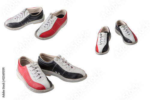 sport shoes for bowling isolated on white background
