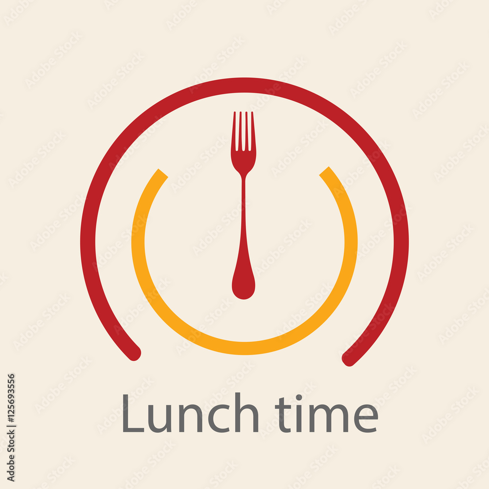 Lunch time logo vector