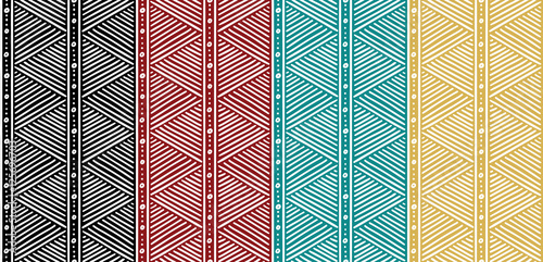 Tribal Seamless Ethnic African Pattern with Lines.