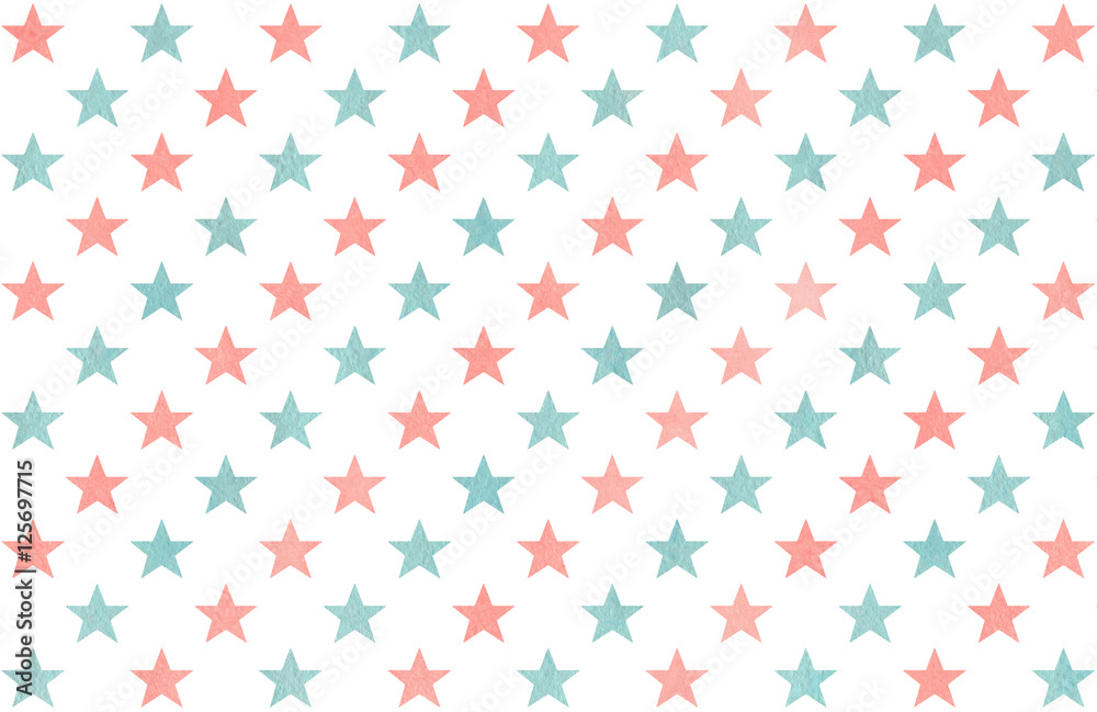 Watercolor stars pattern. Watercolor stars pattern.