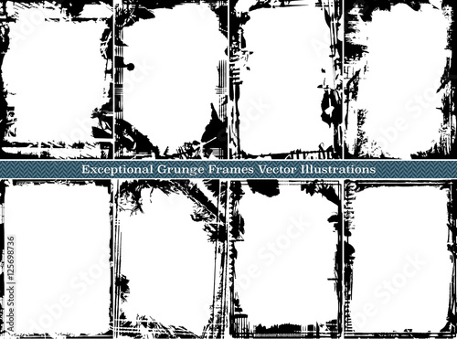 Exceptional grunge frames vector illustration