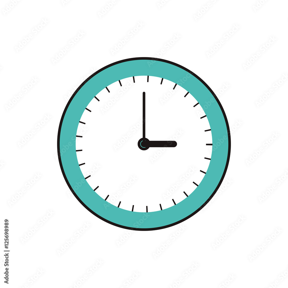 clock time device icon over white background. vector illustration clock time device icon over white background. vector illustration