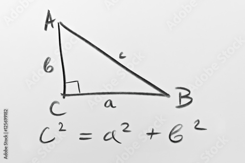 Bild auf Leinwand Famous Pythagorean formula