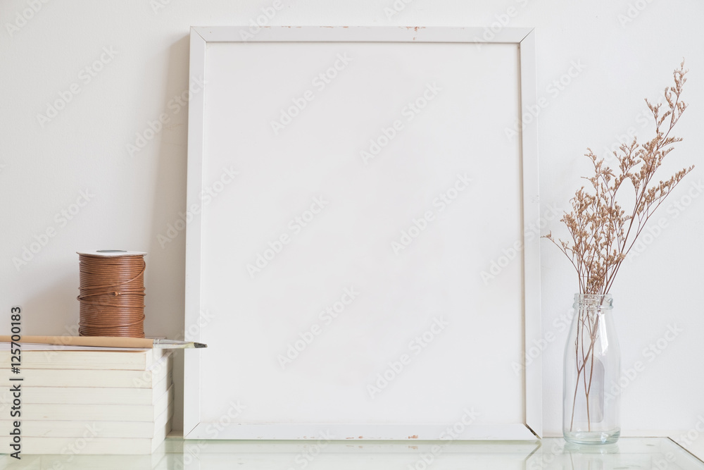 mock up poster in interior background mock up poster in interior background