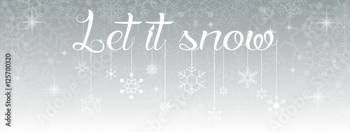 Christmas banner with snow