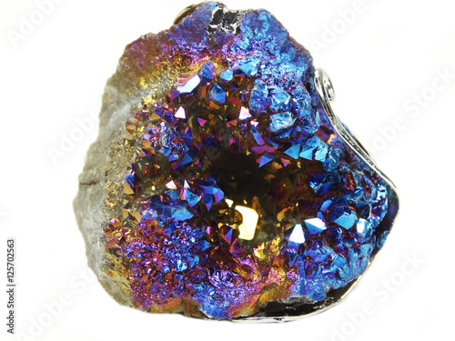 crystal quartz aura titan geode geological crystals
