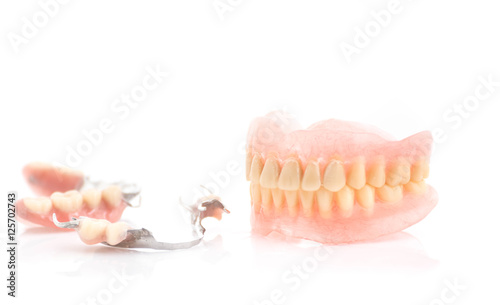 Dirty dentures,Tartar on full dentures and partial dentures on w
