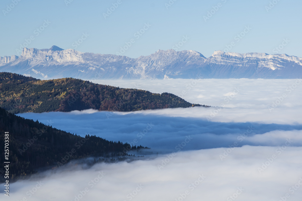 Massif de Belledonne - Mer de nuages.