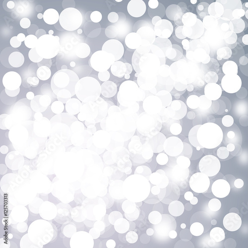 Bokeh on silver background