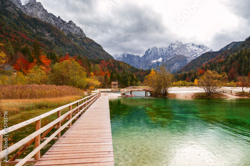 Autumn scenery at lake Jasna-Slovenia © Kavita