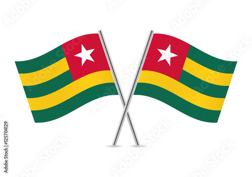 Togo flags. Vector illustration.