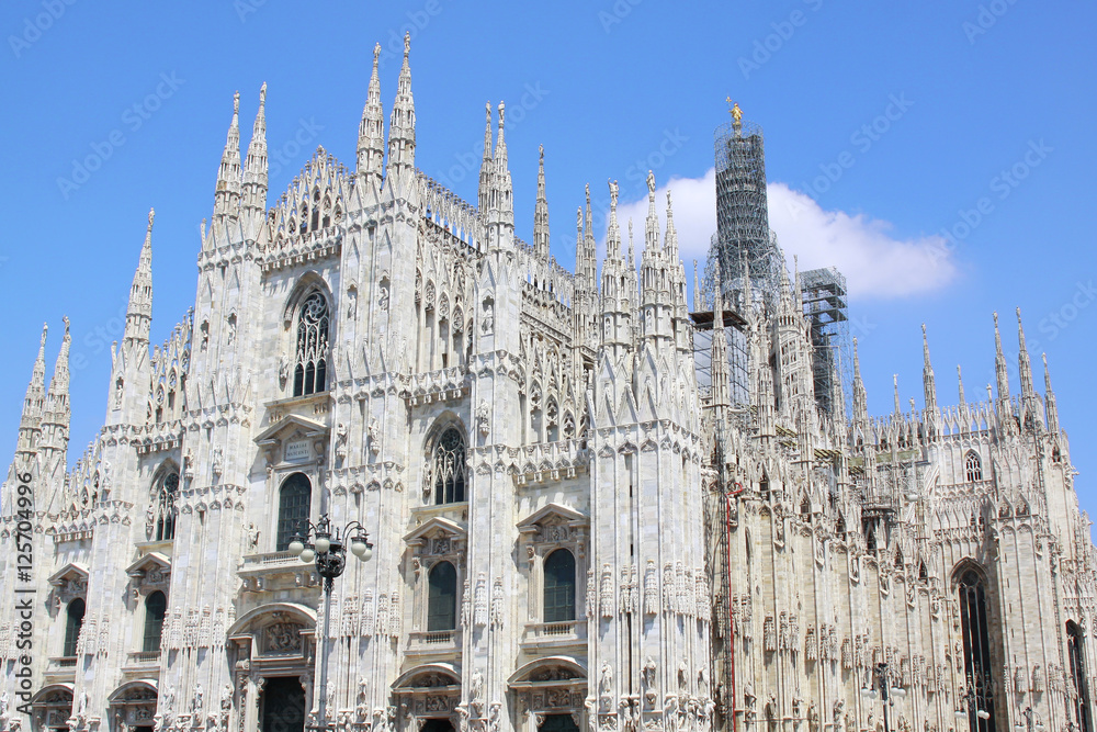 Katedra w Mediolanie - obrazy, fototapety, plakaty 