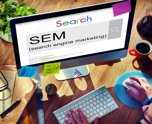 SEM Search Engine Marketing Business Strategy Concept photo
