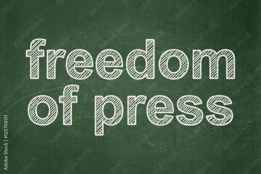 Obraz premium Political concept: Freedom Of Press on chalkboard background