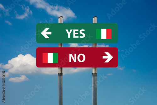 italian referendum yes (SI) or no (NO)
