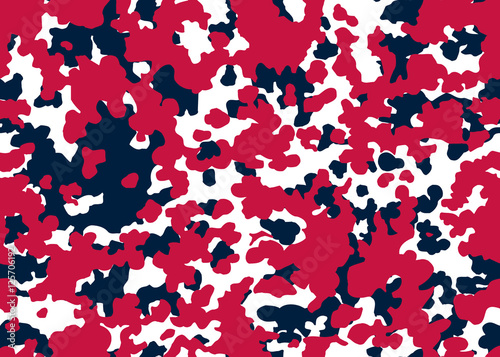 Veterans Day, seamless background, camouflage. Red Blue.