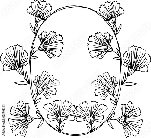 Vector floral frame
