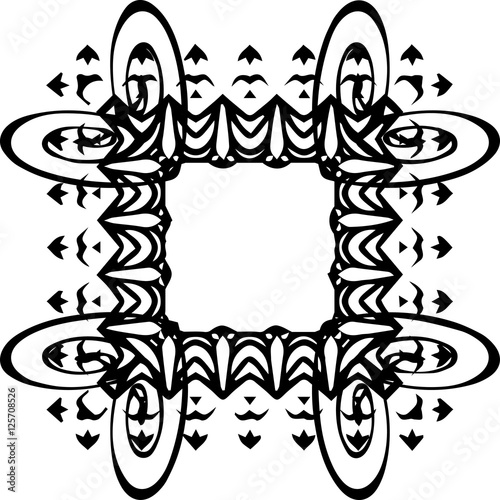 Abstract doodle frame
