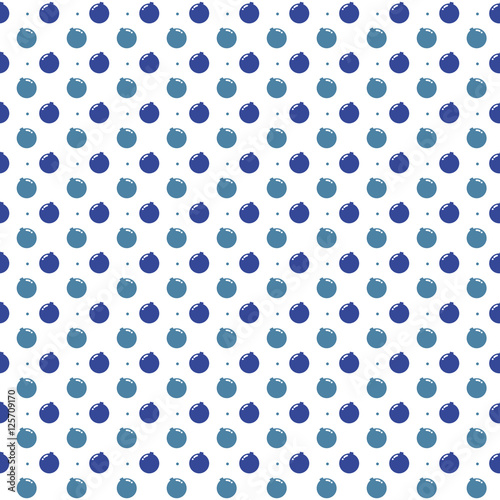 blue christmas balls seamless pattern