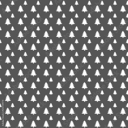 white trees seamless pattern