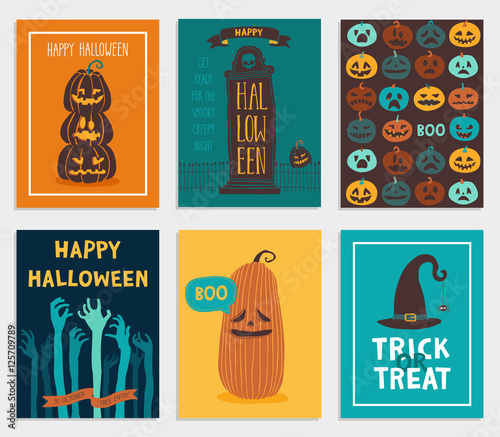 Halloween Cards set.