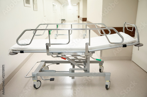 hospital gurney or stretcher at emergency room photo