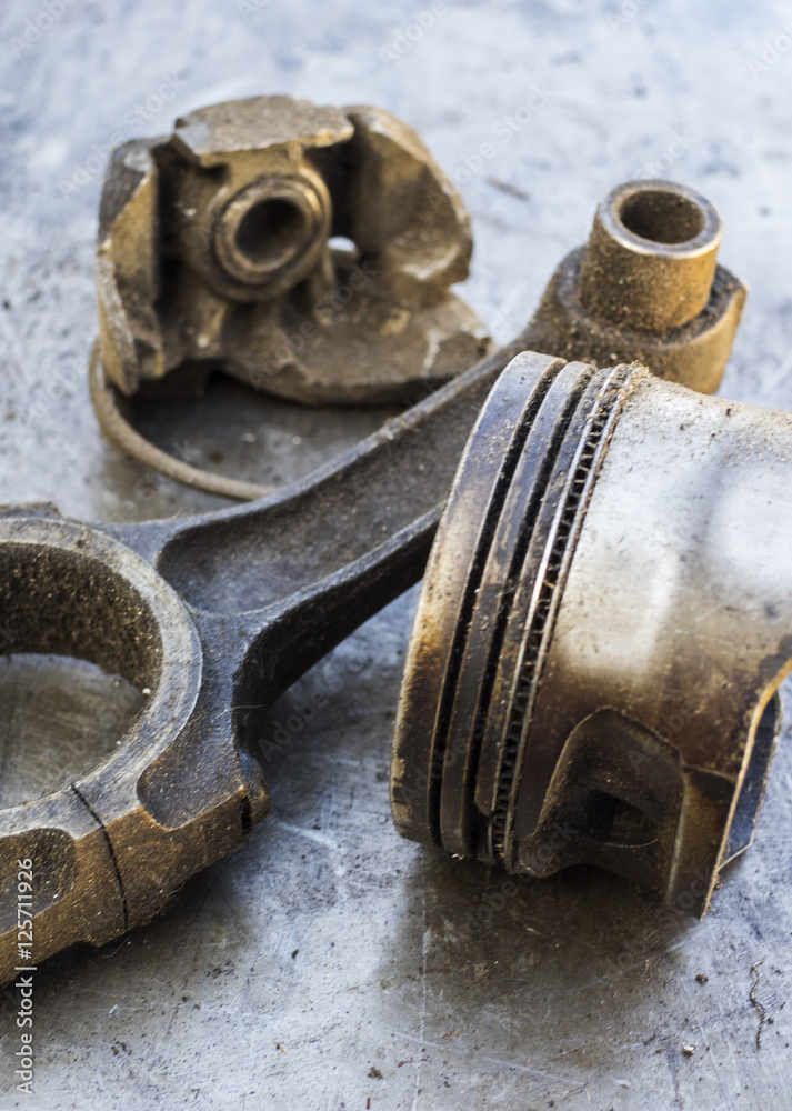 Broken connecting rod and engine cylinder Stock Photo Adobe Stock