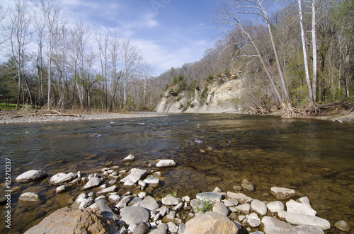 609-06 Sugar Creek & Cliffs in Spring photo