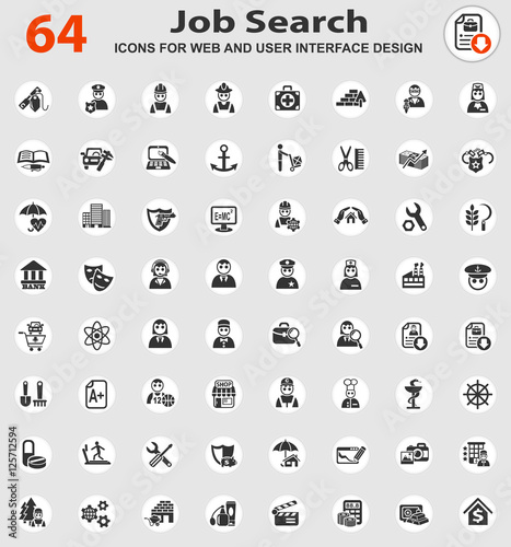 job search icon set