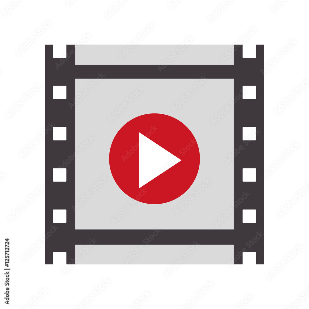 video player with play button over white background. cinema design. vector illustration video player with play button over white background. cinema design. vector illustration
