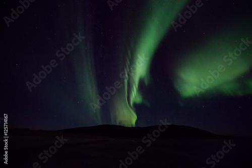 Aurora erupt from the moutain