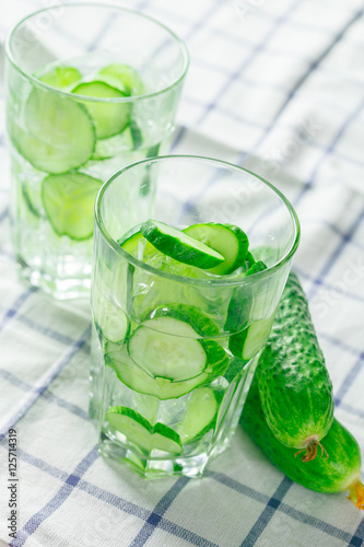 Lemonade with a cucumber