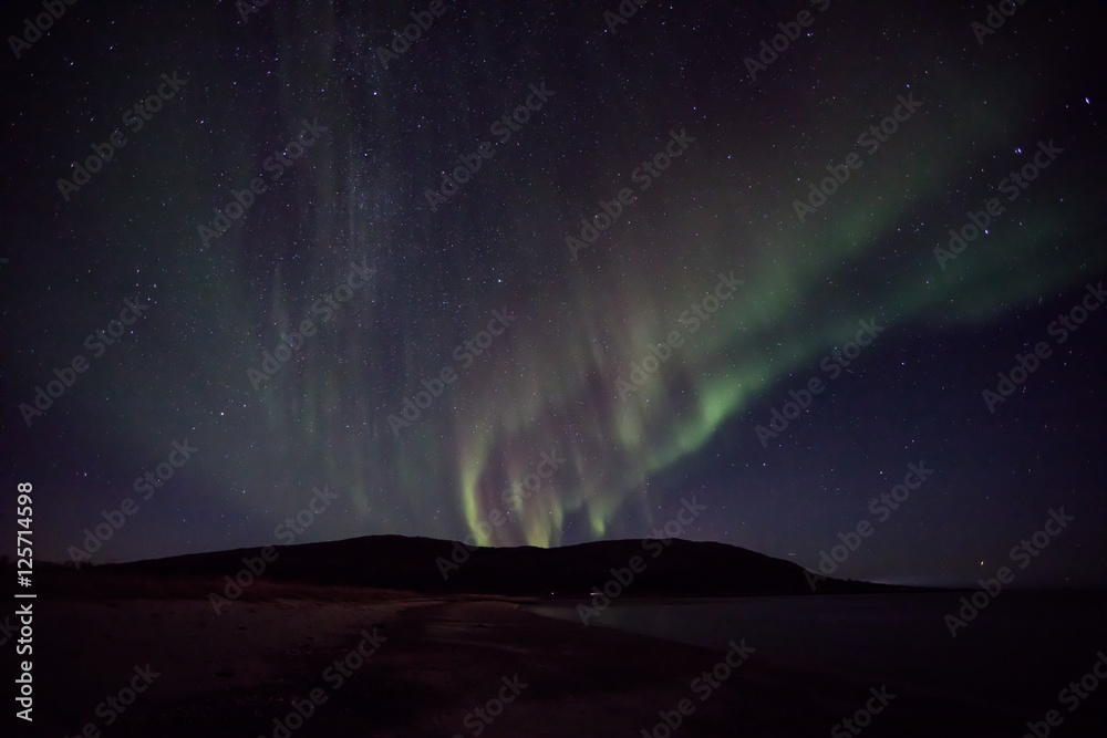 Gentle auroras show near Tromso