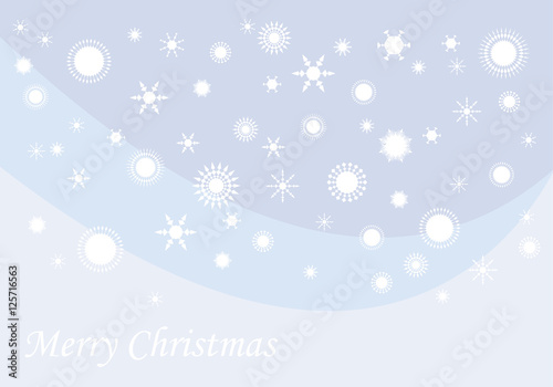Christmas background with snowflakes. Holiday card vector illustration. Blue Christmas card