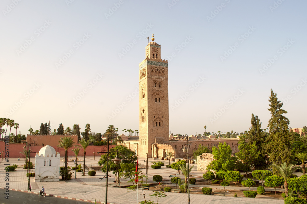 Fototapeta premium Marrakech, Morocco - August,3 , 2016: Koutoubia mosque