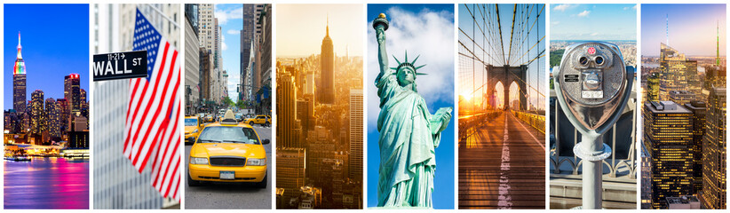 Sierkussen New York taxi Panorama collage van New York  © eyetronic