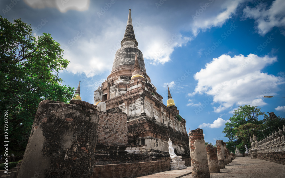 Fototapeta premium Wat Yai Chai Mong Khol Phra Nakhon Si Ayutthaya