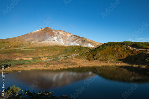 Mt Asiahidake, volcano group in Daisetsuzan National Park, Hokkaido, on a clear day