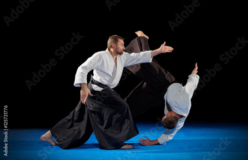 Martial arts fighters isolated photo