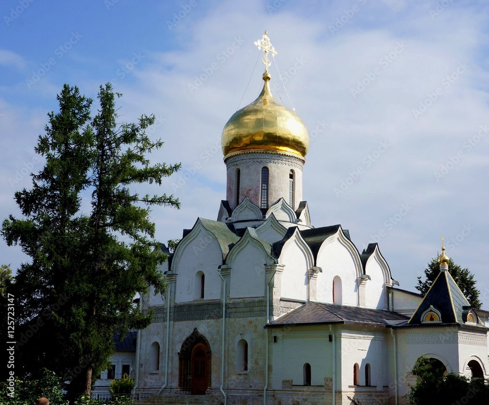 Savvino-Storozhevsky Monastery in Zvenigorod...Russian Orthodox monastery in Zvenigorod...Cathedral of the Nativity of the Mother of God, the beginning of the XV century.