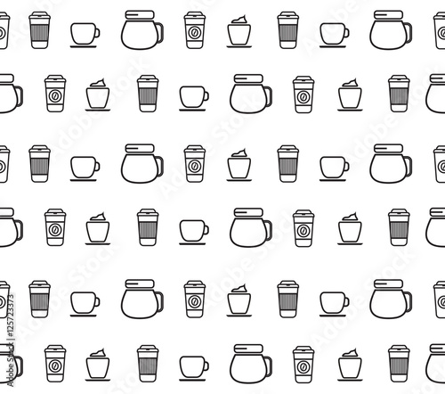 Coffee seamless pattern