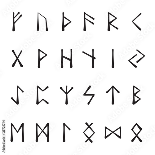 Runic alphabet black
