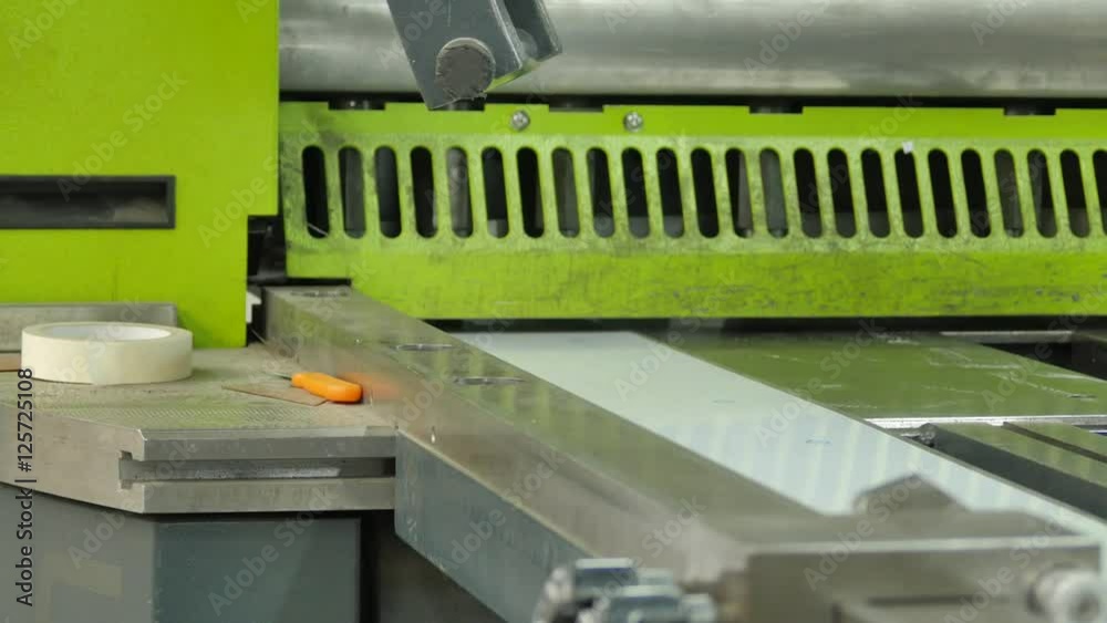 Cutting stainless steel with a heavy machine, close up, 4K Cutting stainless steel with a heavy machine, close up, 4K