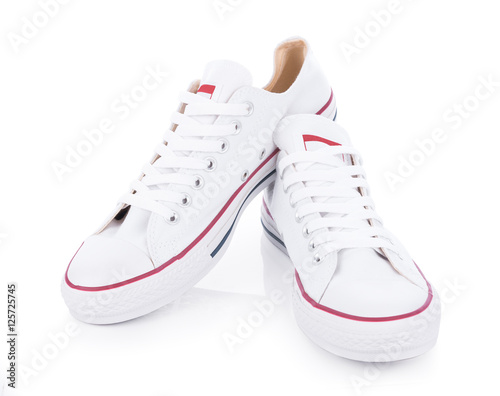 Wallpaper Mural Classic white sneakers isolated on white background Torontodigital.ca