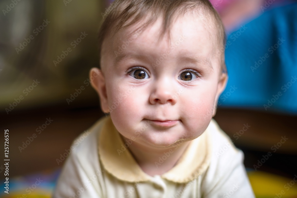 beautiful happy smiling little boy with a big blue eyes and long eyelashes amazing. selective focus on beautiful happy smiling little boy with a big blue eyes and long eyelashes amazing. selective focus on