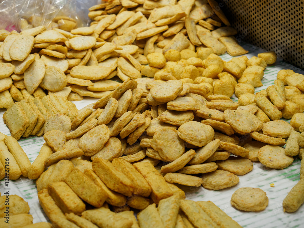 Korean odeng - Fishcake at a market Korean odeng - Fishcake at a market