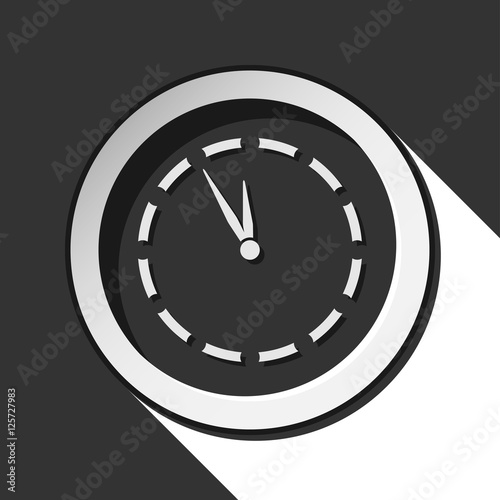 black and white round with last minute clock icon