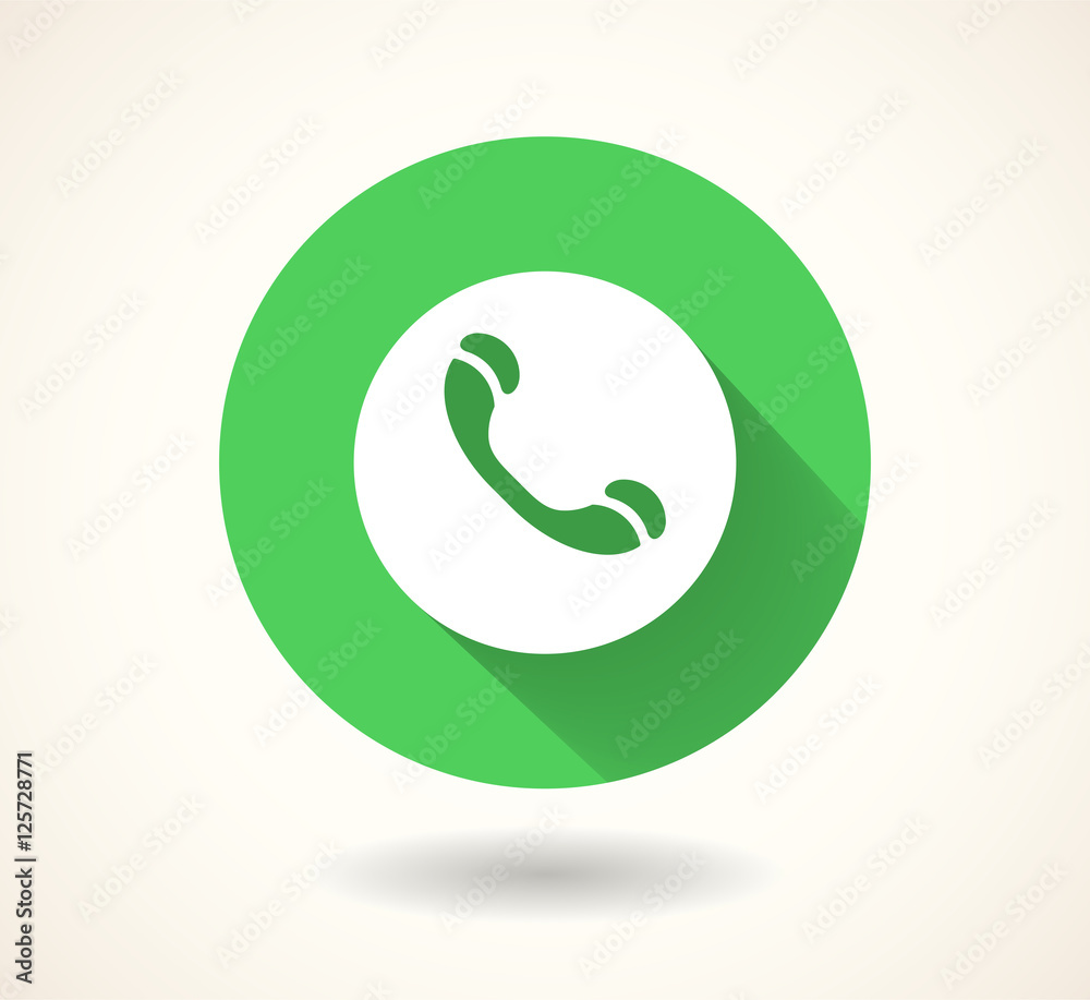Green handset icon isolated on white background. Vector social media symbol. EPS 10 Green handset icon isolated on white background. Vector social media symbol. EPS 10