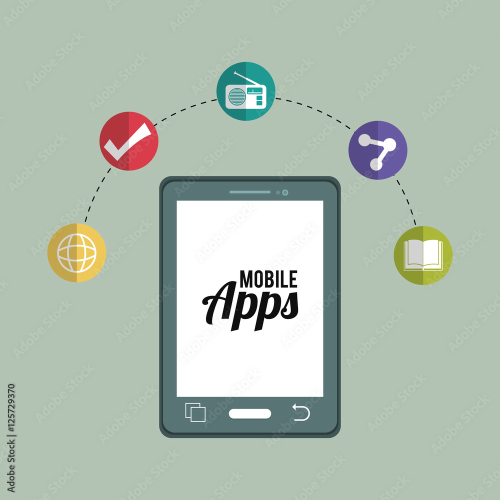 Mobile app technology icon vector illustration graphic design Mobile app technology icon vector illustration graphic design