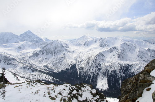 winter panorama of mountains